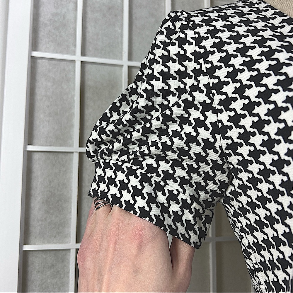 OBEY Houndstooth Mini Dress | Stretch Knit Cap Sleeve | Sz Small HOST PICK! NWOT - Picture 10 of 16